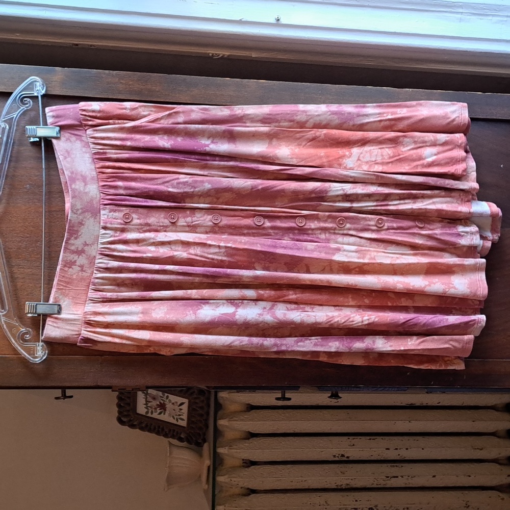 Torrid Woman's Size 00 Rust Color Tye Dye Button … - image 1